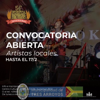 imagen 1 de la noticia 54ª Fiesta Provincial del Trigo: Convocatoria solistas y bandas del Distritopublicada el 2023-02-13